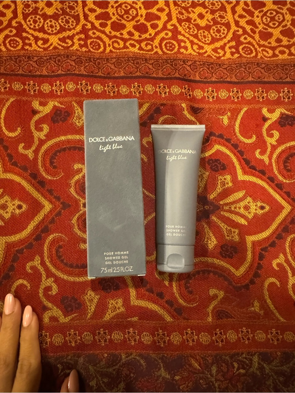 Dolce & Gabbana Light Blue Shower Gel Tube and Box in Gray